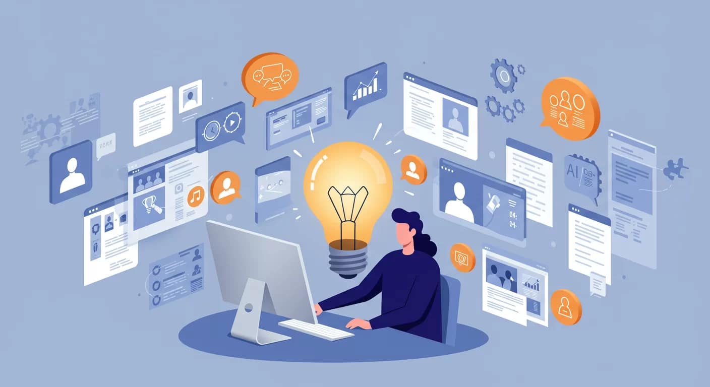 Pessoa criando prompts de IA eficientes com ferramentas gratuitas, demonstrando técnicas de engenharia de prompts para obter melhores resultados com inteligência artificial.