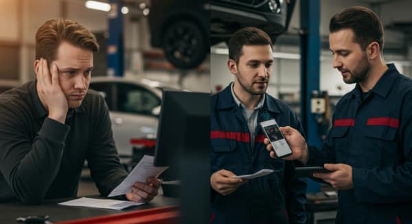 Comparação entre diagnóstico tradicional e diagnóstico com IA na mecânica